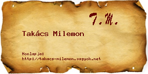 Takács Milemon névjegykártya